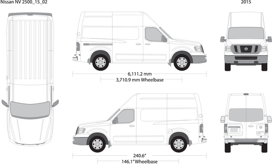 2015 Nissan Nv 2500 V02 Vehicle Wrap Template