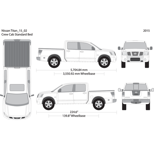 2015 Nissan Titan V02 Vehicle Wrap Template