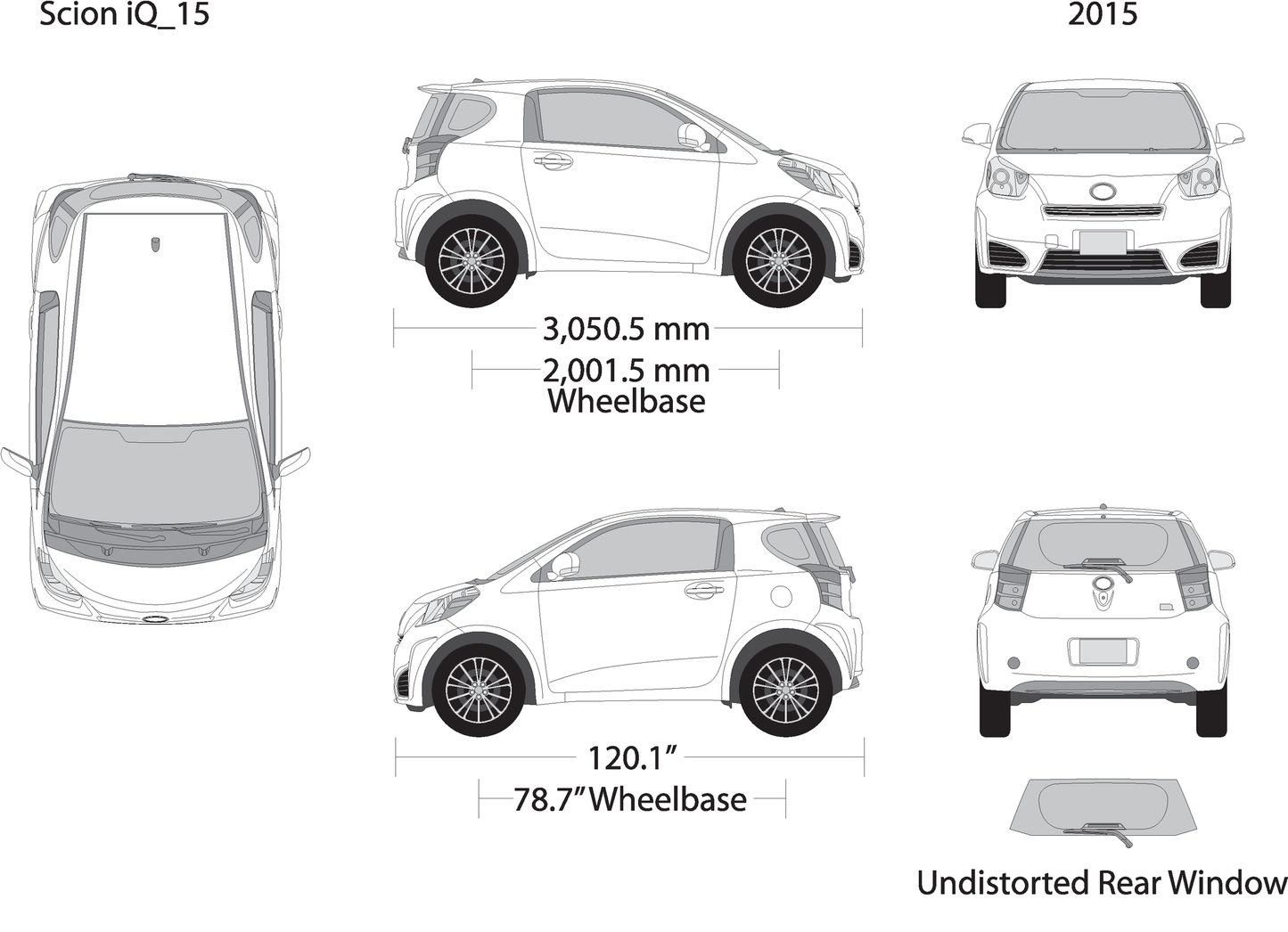 2015 Scion Iq V15 Vehicle Wrap Template