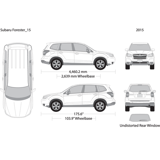 2015 Subaru Forester V15 Vehicle Wrap Template