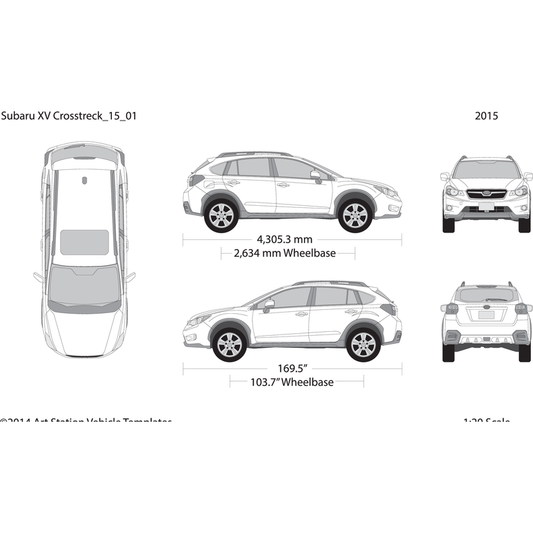 2015 Subaru Xv Crosstrek V01 Vehicle Wrap Template