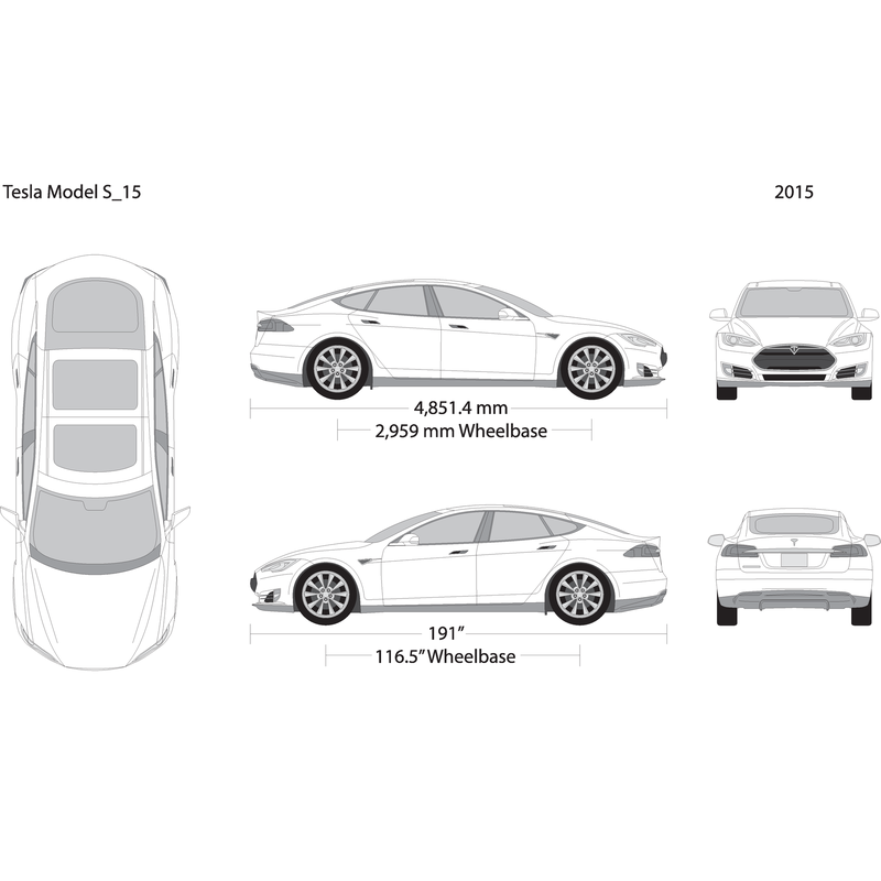 2015 Tesla Model S V15 Vehicle Wrap Template