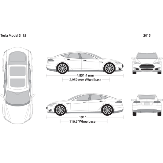 2015 Tesla Model S V15 Vehicle Wrap Template