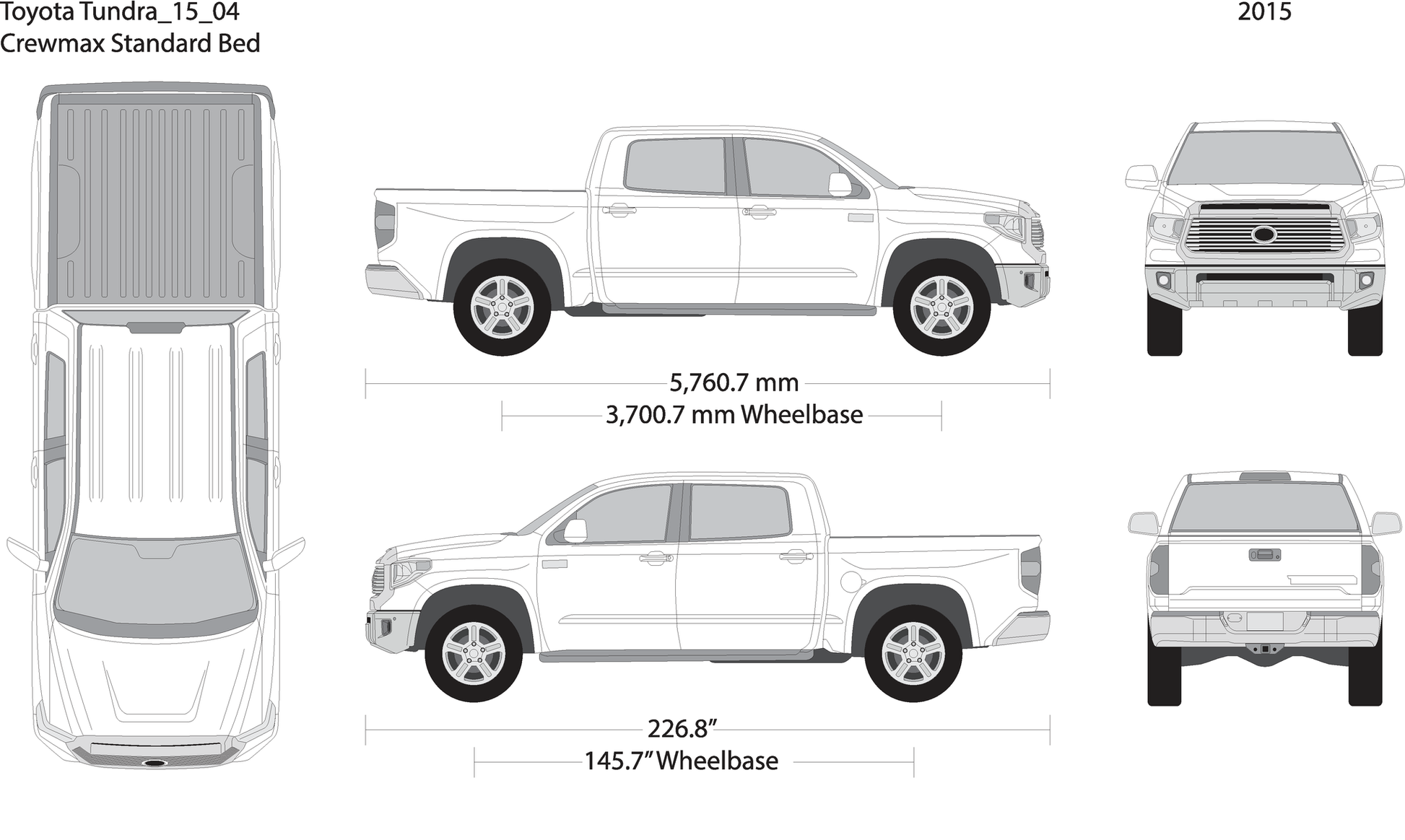 2015 Toyota Tundra V04 Vehicle Wrap Template