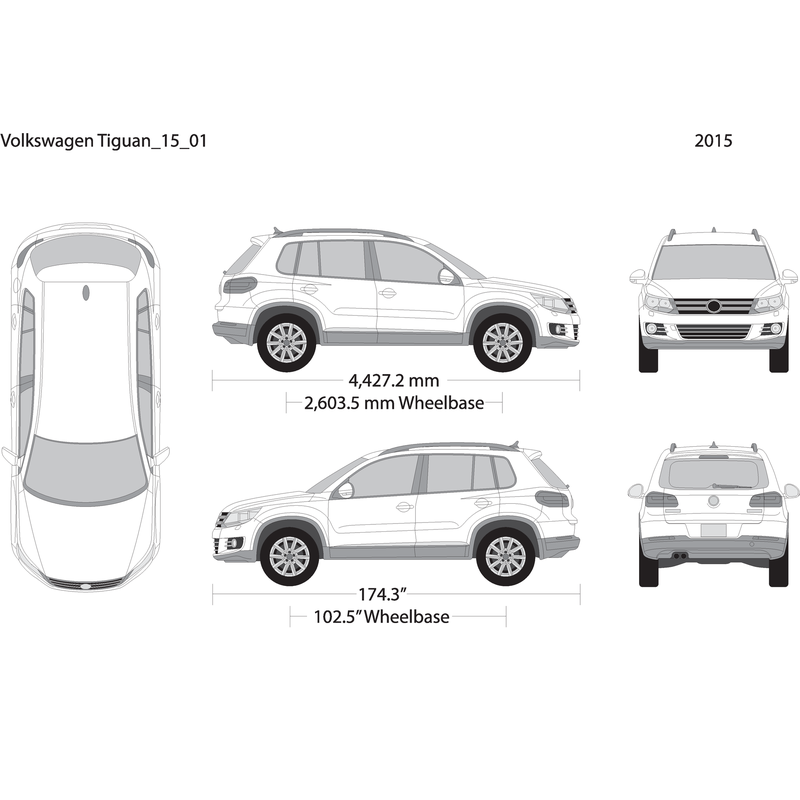 2015 Volkswagen Tiguan V15 Vehicle Wrap Template
