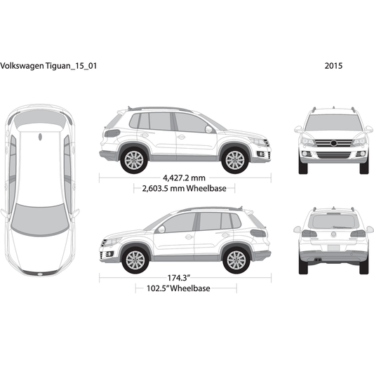 2015 Volkswagen Tiguan V15 Vehicle Wrap Template