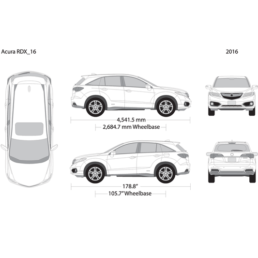 2016 Acura Rdx V16 Vehicle Wrap Template