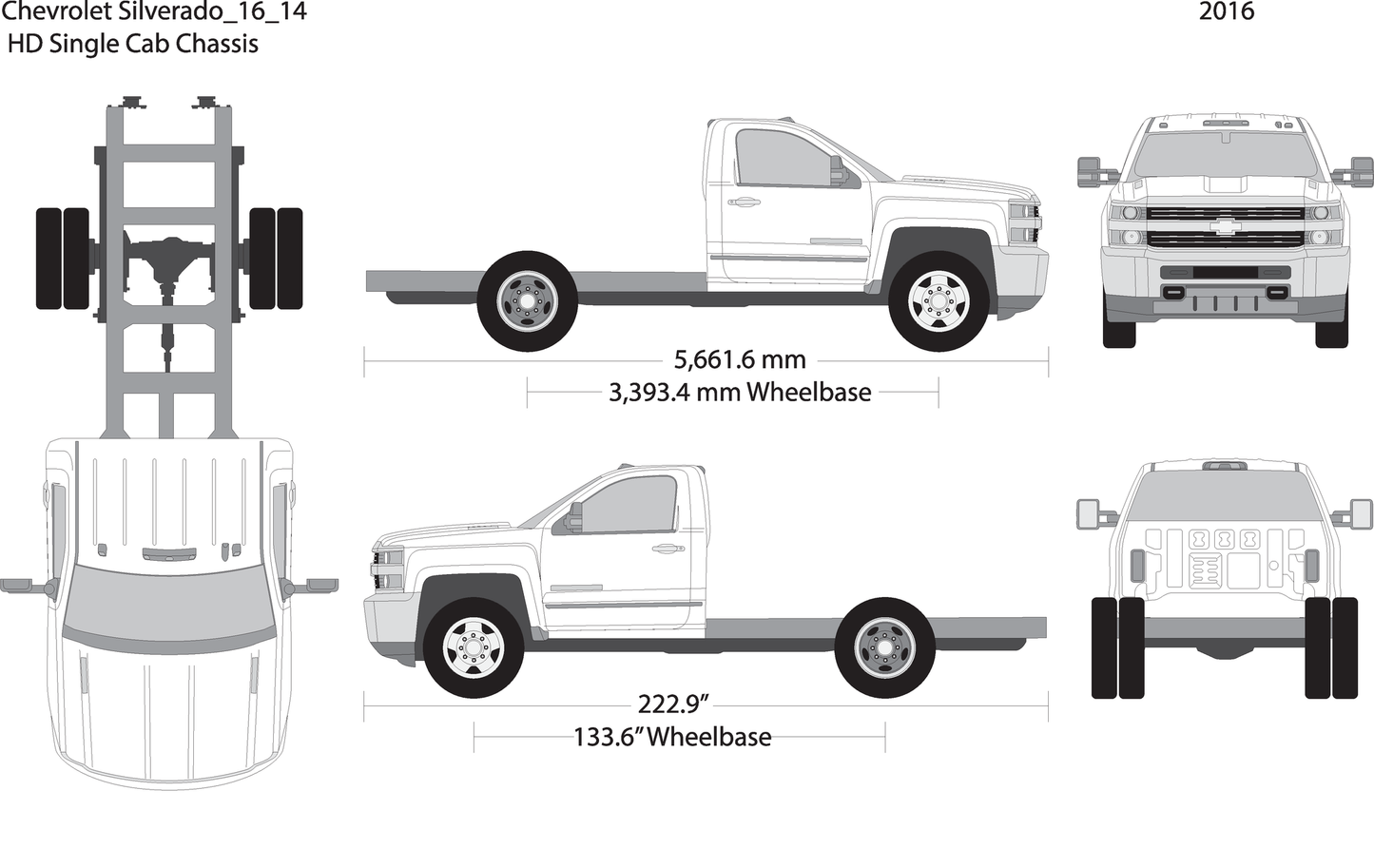 2016 Chevy Silverado 2500 3500 Hd V14 Vehicle Wrap Template