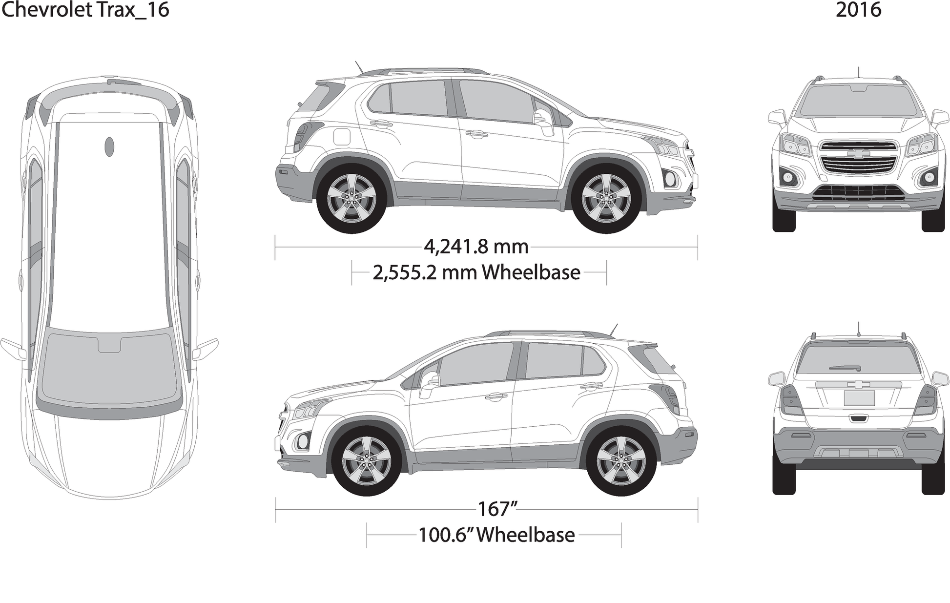 2016 Chevy Trax V16 Vehicle Wrap Template