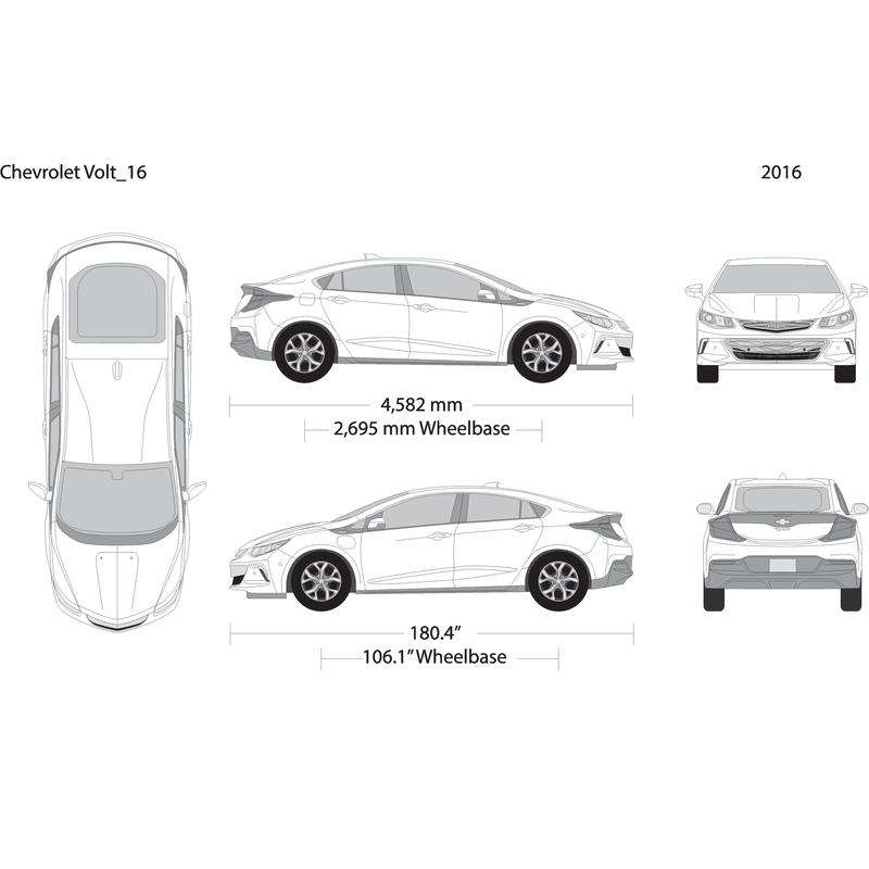 2016 Chevy Volt V16 Vehicle Wrap Template