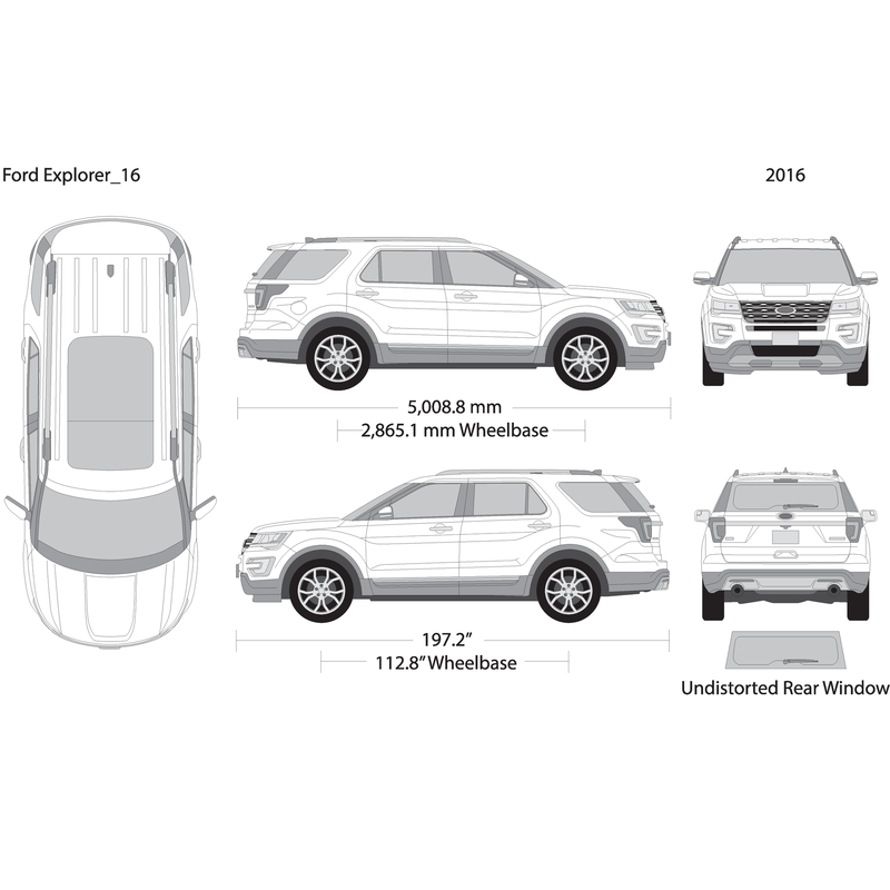 2016 Ford Explorer V16 Vehicle Wrap Template