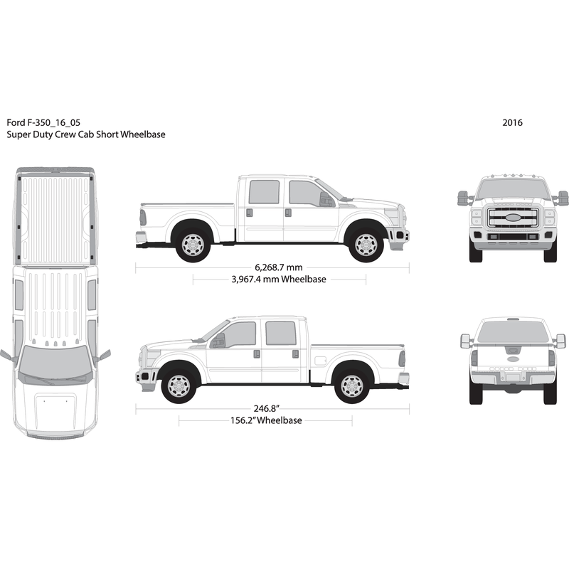 2016 Ford F 350 V05 Vehicle Wrap Template