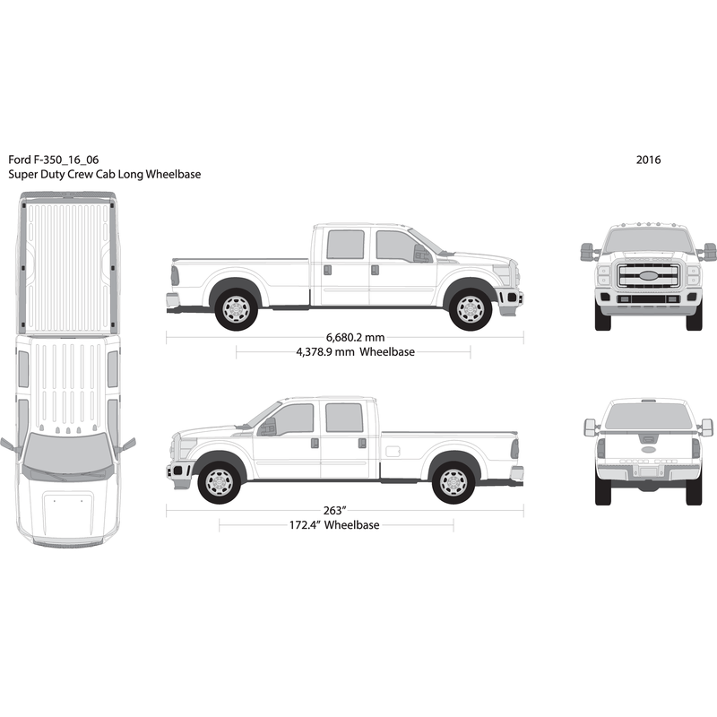 2016 Ford F 350 V06 Vehicle Wrap Template