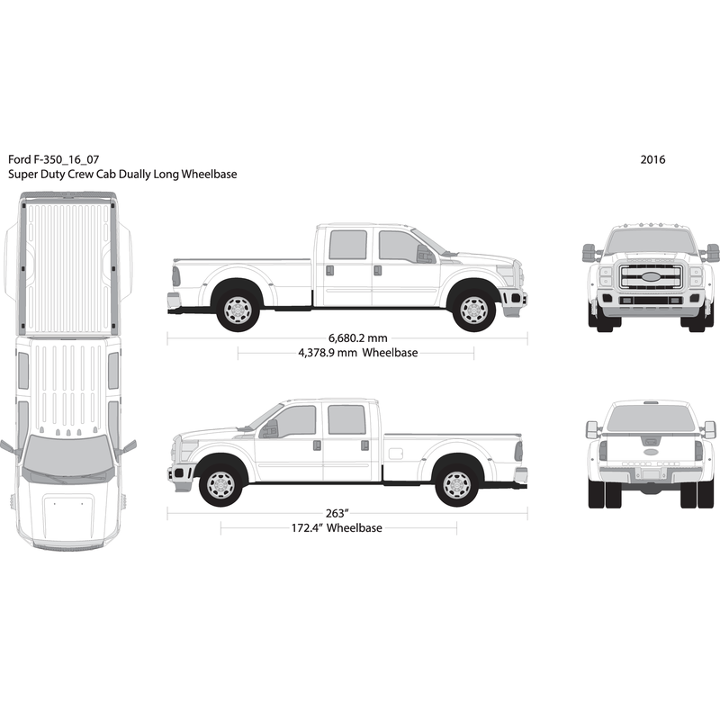 2016 Ford F 350 V07 Vehicle Wrap Template
