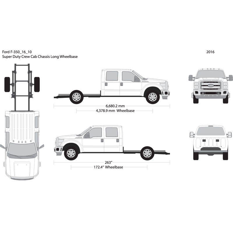 2016 Ford F 350 V10 Vehicle Wrap Template