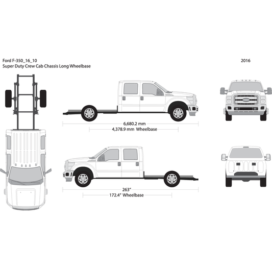 2016 Ford F 350 V10 Vehicle Wrap Template