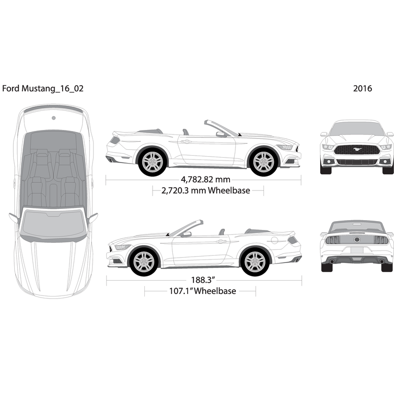 2016 Ford Mustang V02 Vehicle Wrap Template