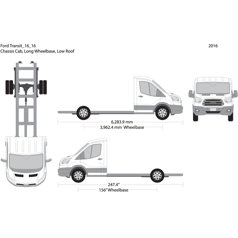 2016 Ford Transit Chassis V16 Vehicle Wrap Template
