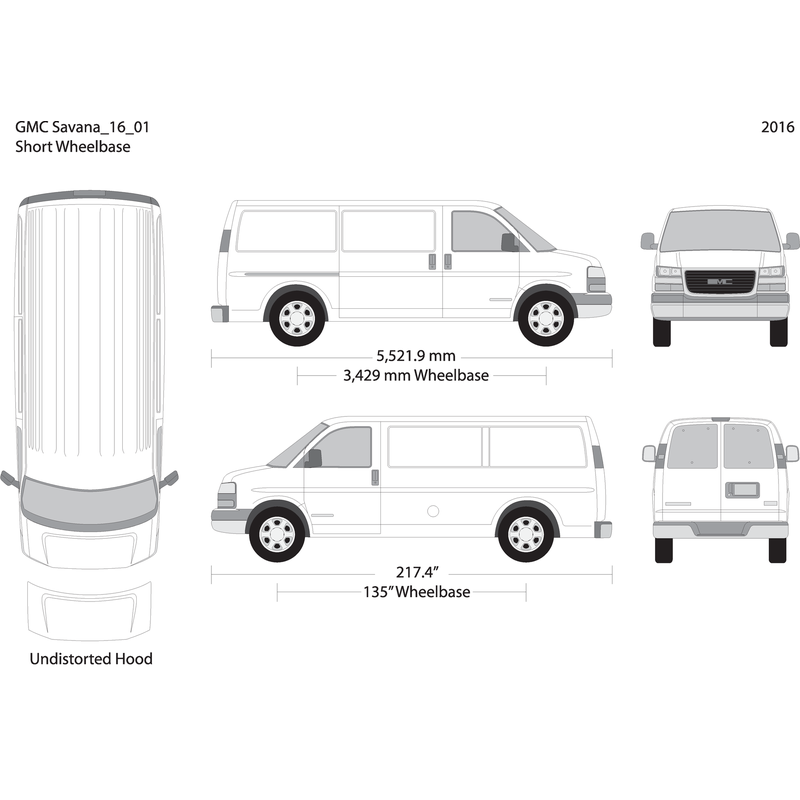 2016 Gmc Savana V01 Vehicle Wrap Template