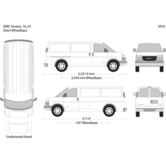 2016 Gmc Savana V01 Vehicle Wrap Template