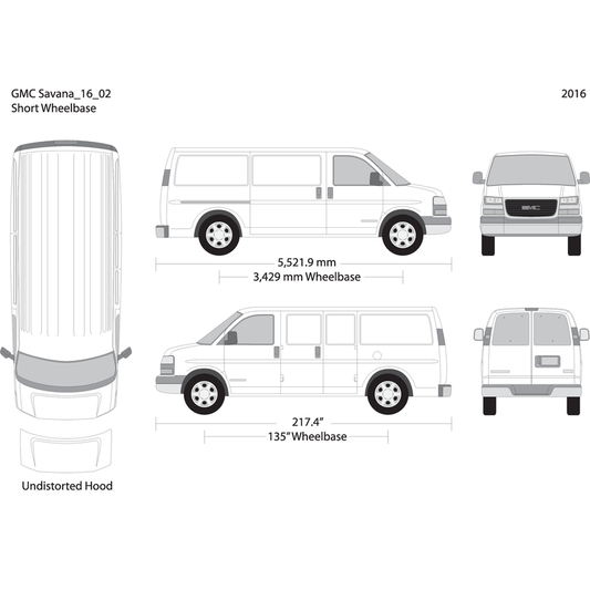 2016 Gmc Savana V02 Vehicle Wrap Template