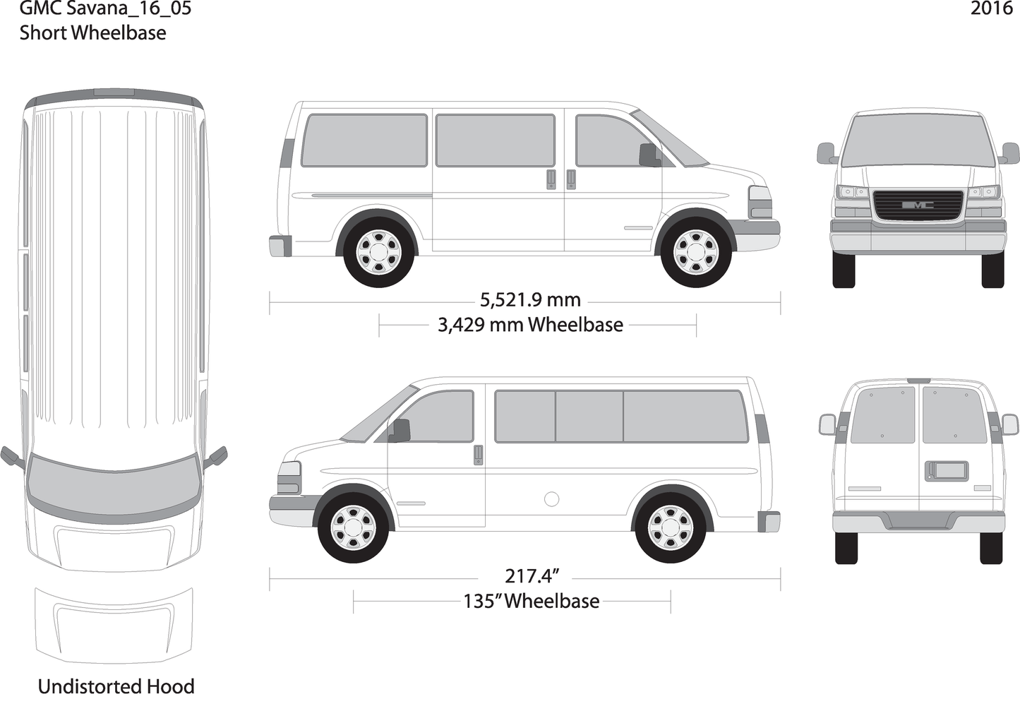 2016 Gmc Savana V05 Vehicle Wrap Template