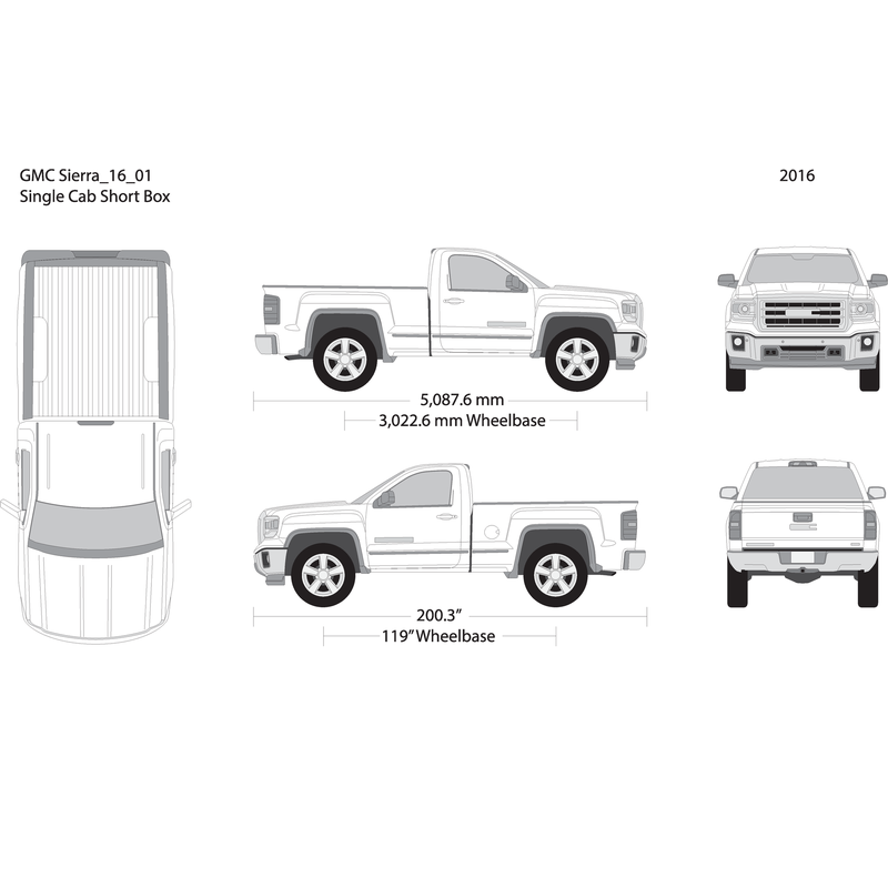 2016 Gmc Sierra 1500 V01 Vehicle Wrap Template