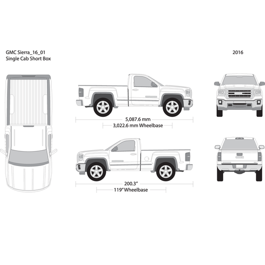 2016 Gmc Sierra 1500 V01 Vehicle Wrap Template