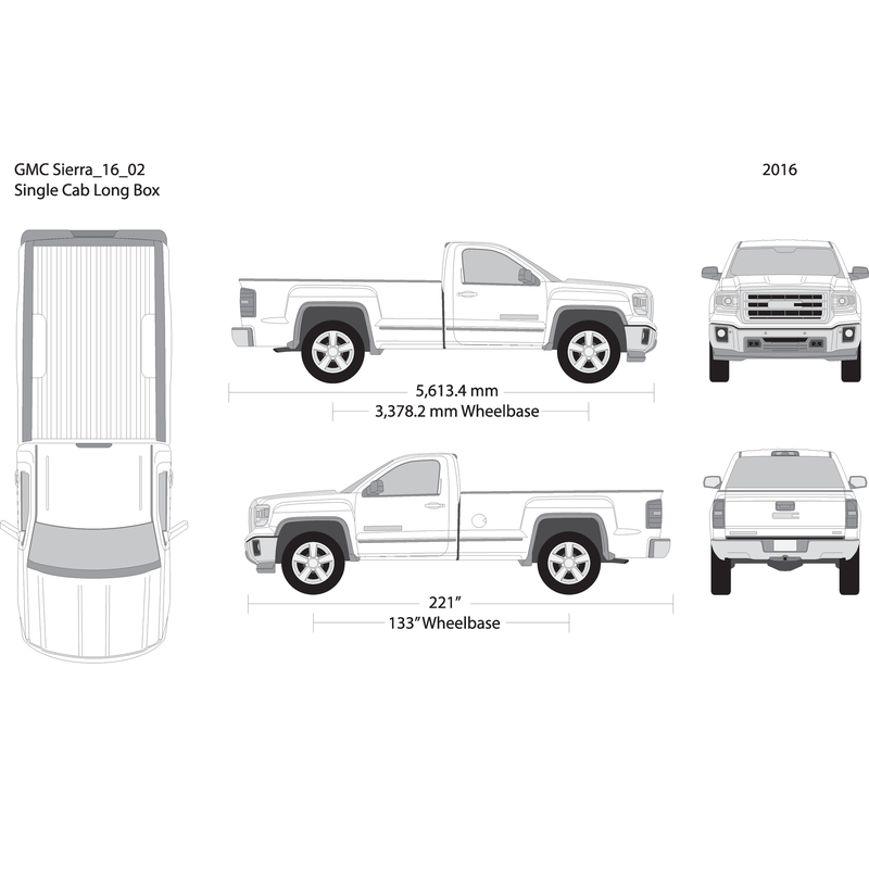 2016 Gmc Sierra 1500 V02 Vehicle Wrap Template