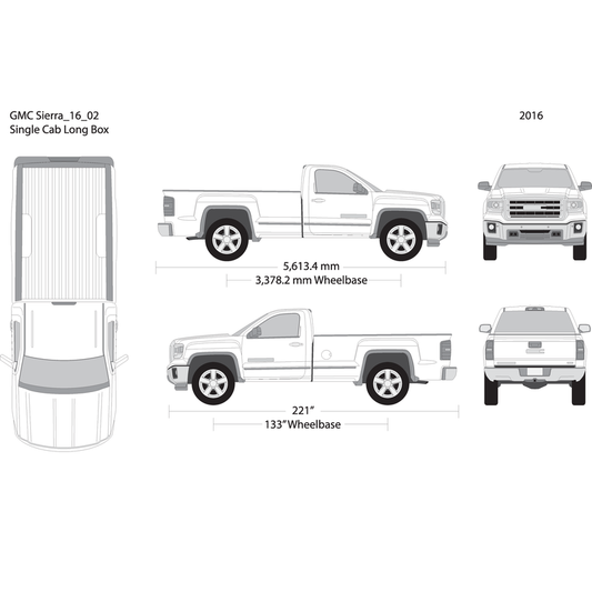 2016 Gmc Sierra 1500 V02 Vehicle Wrap Template