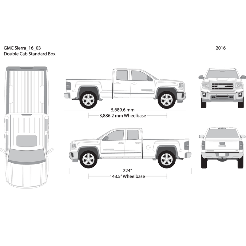 2016 Gmc Sierra 1500 V03 Vehicle Wrap Template