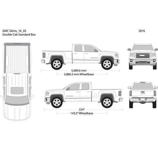2016 Gmc Sierra 1500 V03 Vehicle Wrap Template