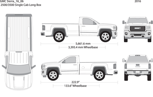 2016 Gmc Sierra 2500 3500 Hd V06 Vehicle Wrap Template