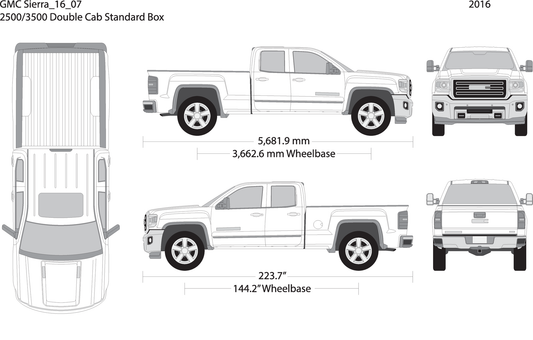 2016 Gmc Sierra 2500 3500 Hd V07 Vehicle Wrap Template
