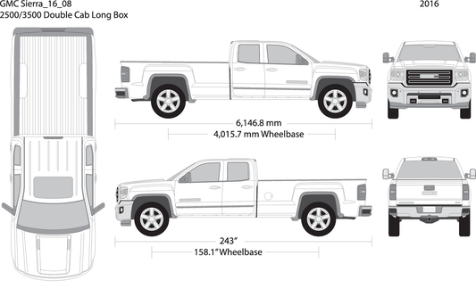 2016 Gmc Sierra 2500 3500 Hd V08 Vehicle Wrap Template