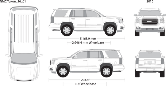 2016 Gmc Yukon V01 Vehicle Wrap Template