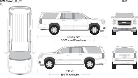 2016 Gmc Yukon V02 Vehicle Wrap Template