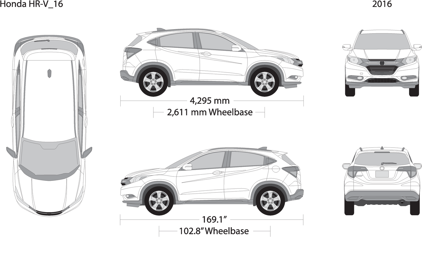 2016 Honda Hr V V16 Vehicle Wrap Template