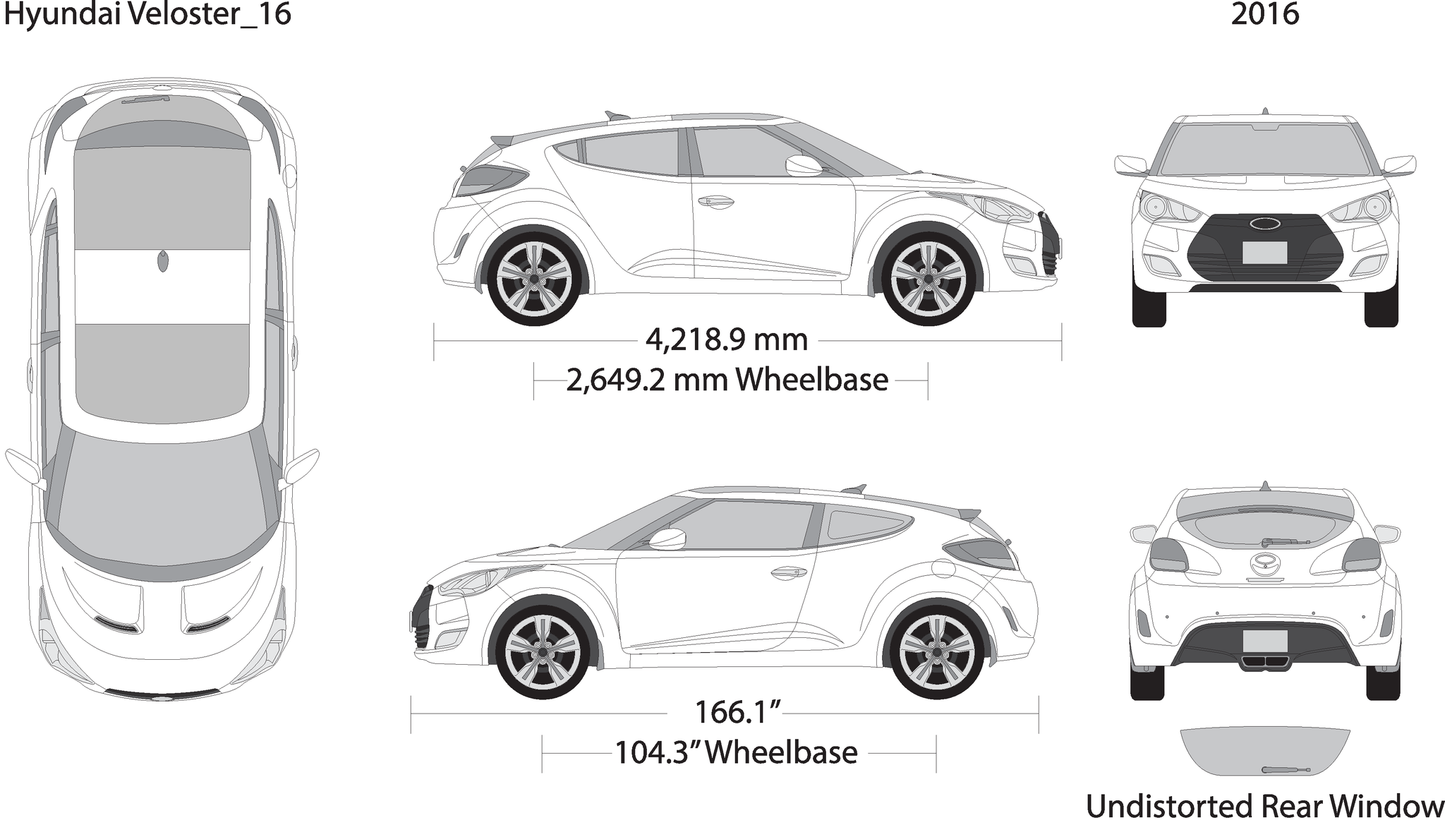 2016 Hyundai Veloster V16 Vehicle Wrap Template
