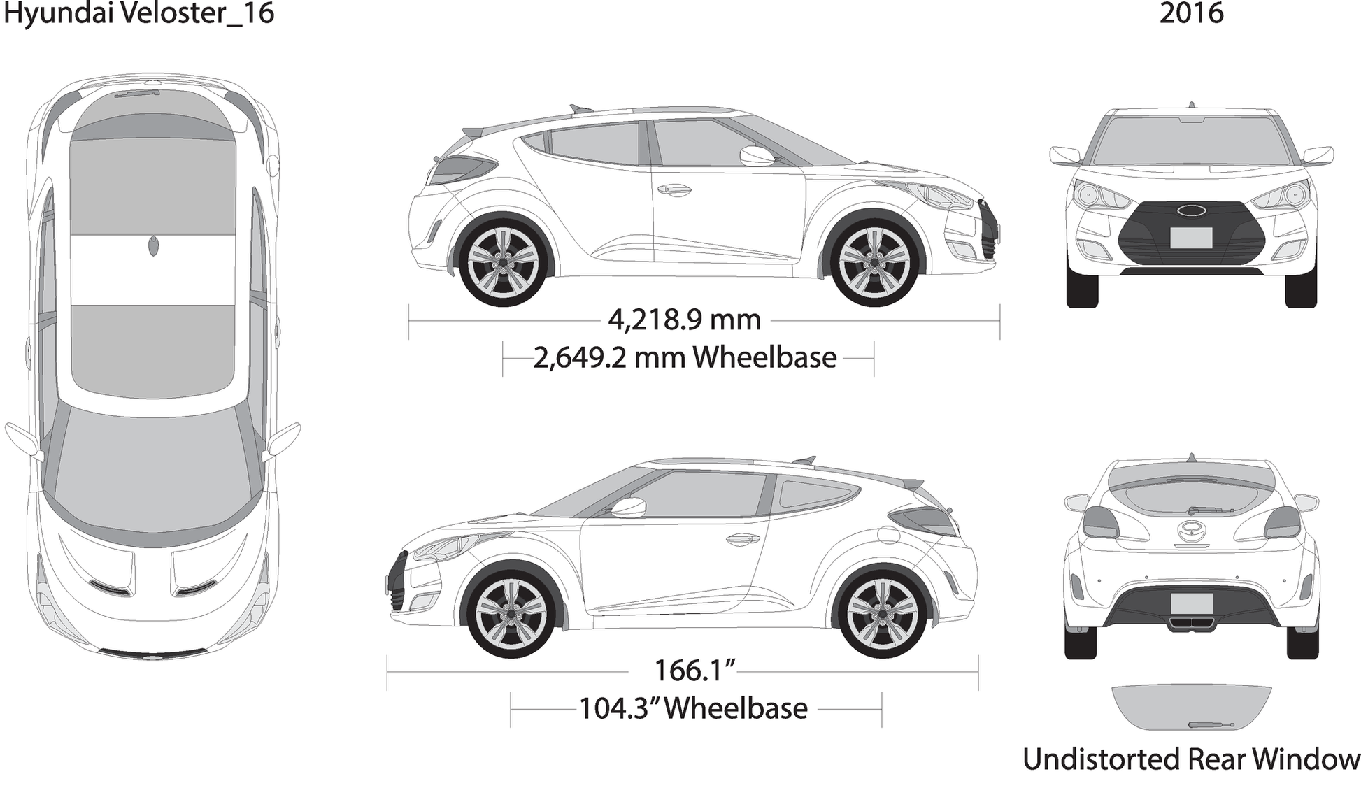 2016 Hyundai Veloster V16 Vehicle Wrap Template