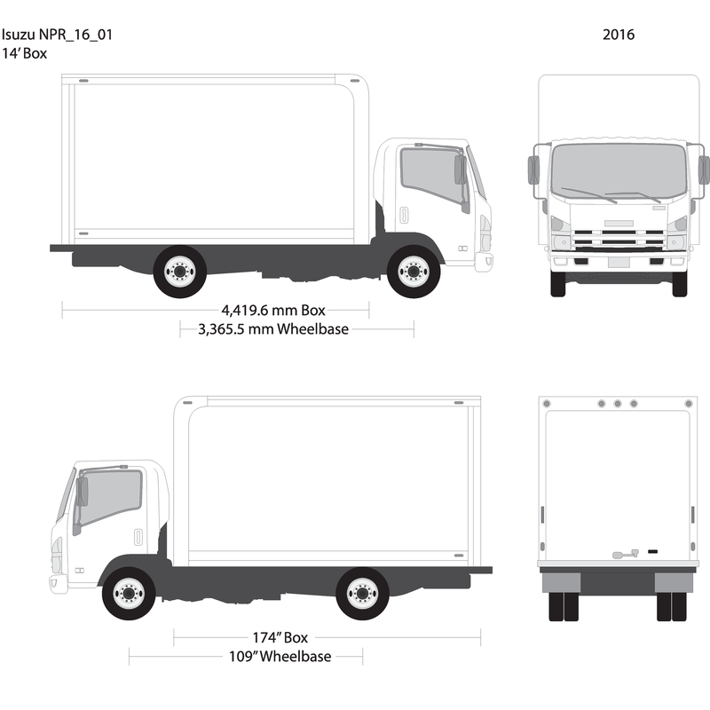 2016 Isuzu Npr V01 Vehicle Wrap Template