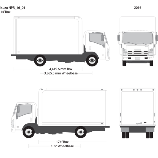 2016 Isuzu Npr V01 Vehicle Wrap Template