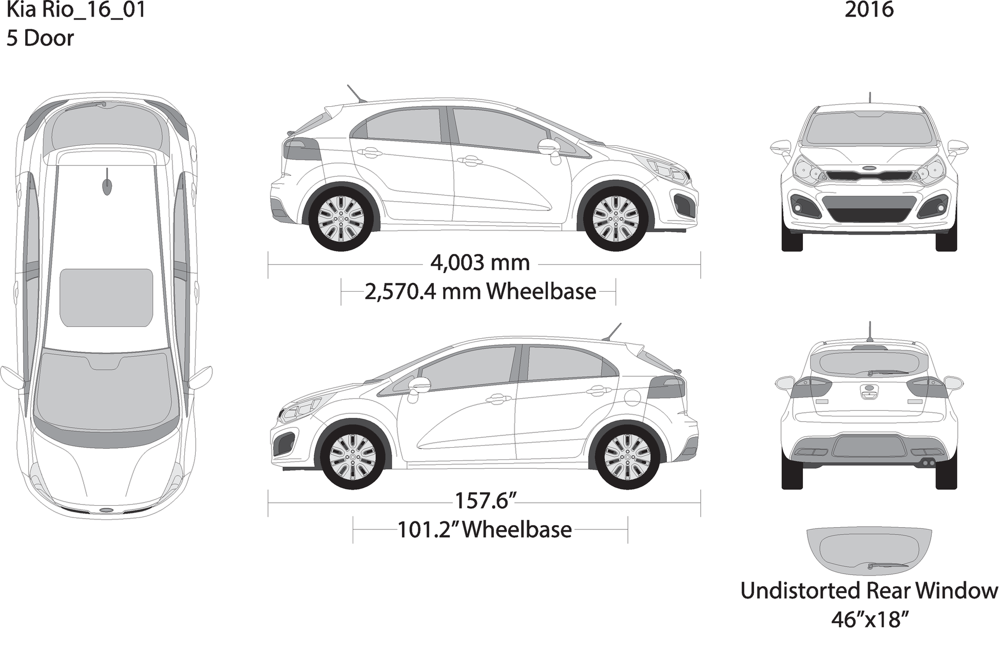 2016 Kia Rio5 V01 Vehicle Wrap Template