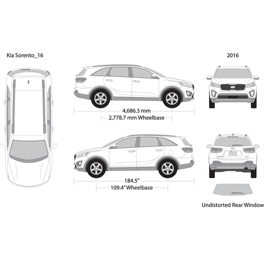 2016 Kia Sorento V16 Vehicle Wrap Template
