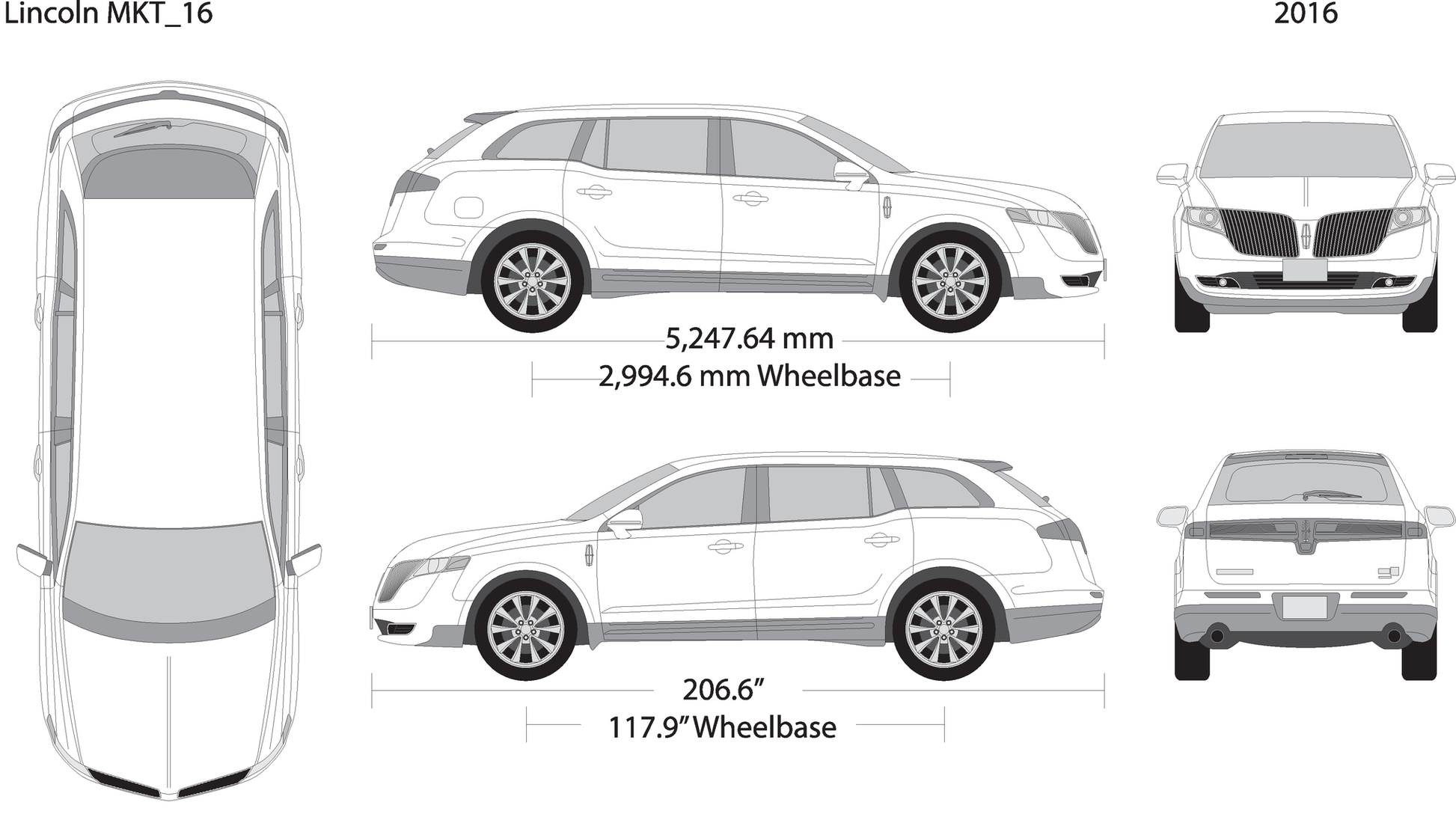 2016 Lincoln Mkt V16 Vehicle Wrap Template
