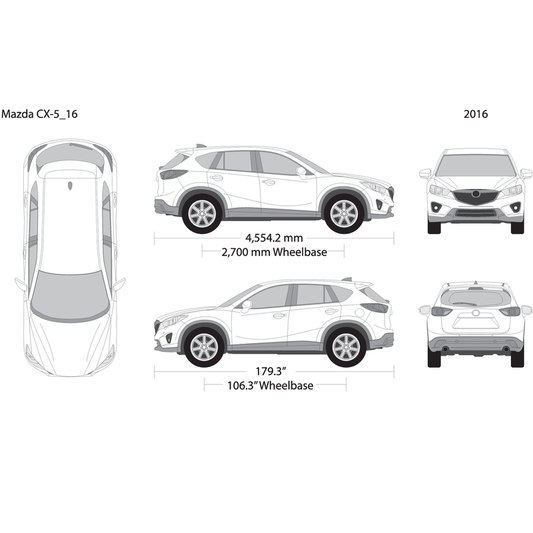 2016 Mazda Cx 5 V16 Vehicle Wrap Template