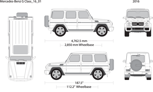 2016 Mercedes G Class V01 Vehicle Wrap Template