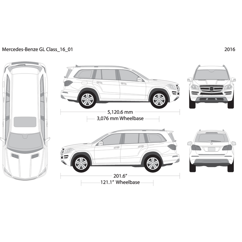 2016 Mercedes Gl Class V01 Vehicle Wrap Template
