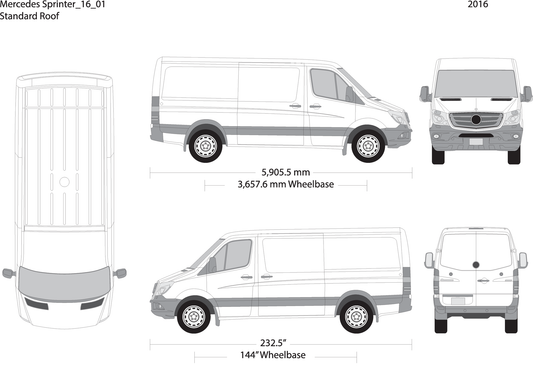 2016 Mercedes Sprinter V01 Vehicle Wrap Template
