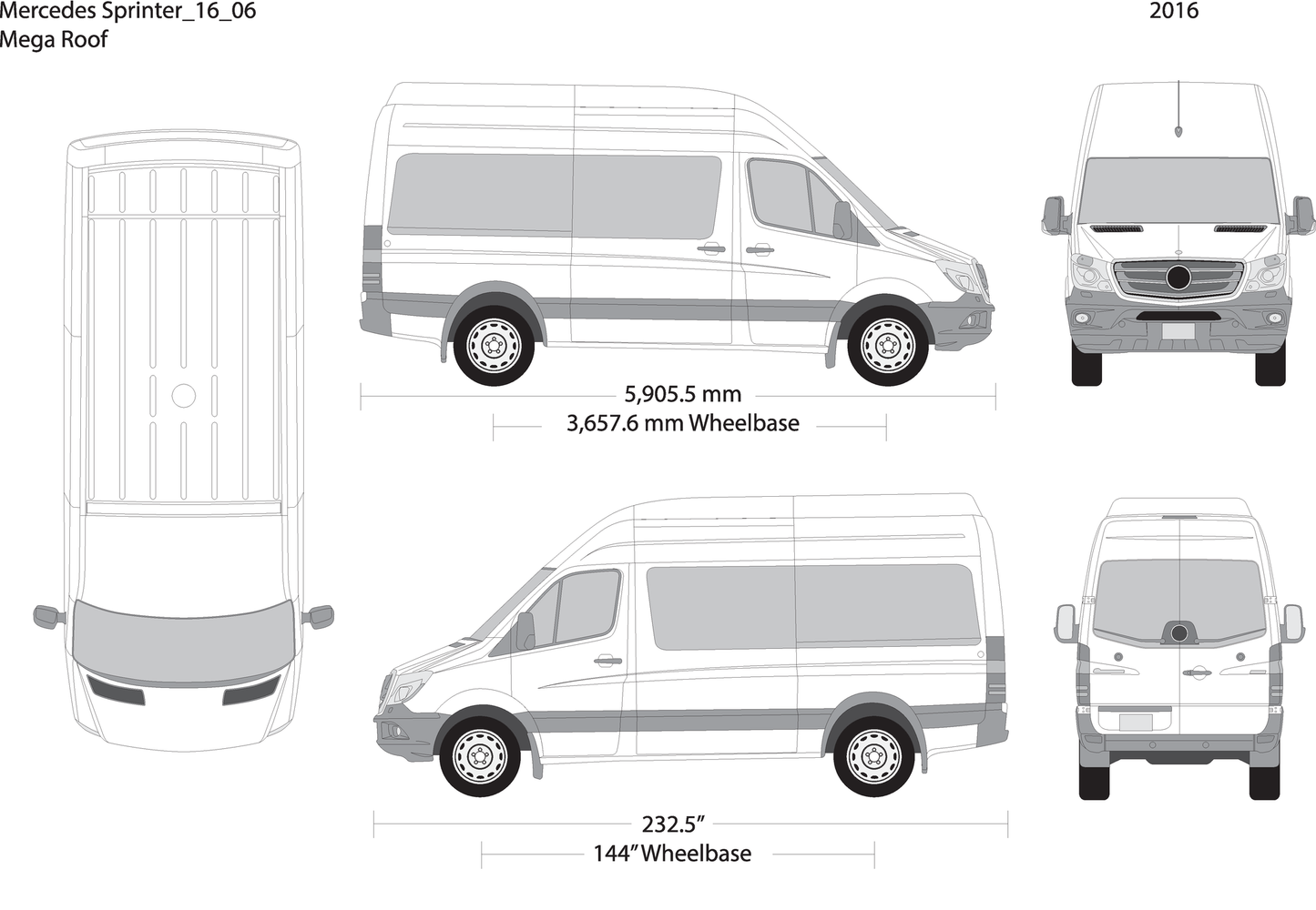 2016 Mercedes Sprinter V06 Vehicle Wrap Template